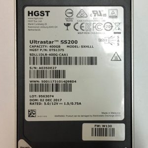 0TS1375 - Hitachi 400GB SSD SAS 2.5" HDD 0 power on hours