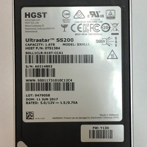 SXHLLL - Hitachi 1.6 TB SSD SAS 2.5" HDD 0 power on hours, 1 year warranty