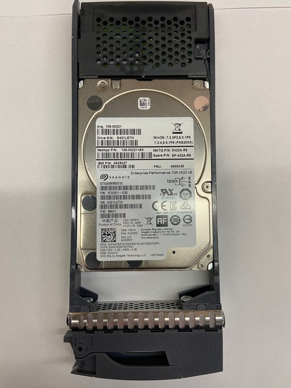 1FD201-038 - Netapp 600GB 10K RPM SAS 2.5" HDD for DS2246 24 bay enclosures and FAS2240/ FAS2552