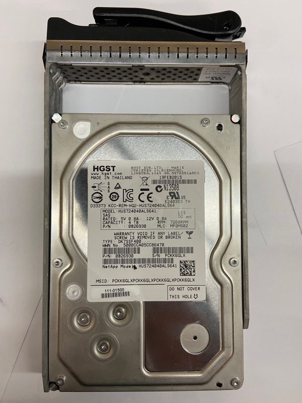 HUS724040ALS641 - Netapp 4TB 7200 RPM SAS 3.5" HDD for E-Series 12 bay DE1600, E2612, E2712, E5412, E5512, E5612 DA and FDE enabled