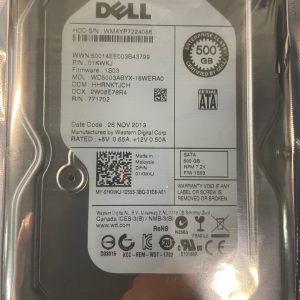 01KWKJ - Dell 500GB 7200 RPM SATA 3.5" HDD