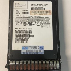 MO0400JFFCF - HP 400GB SSD SAS 2.5" HDD w/ tray for G8, G9, G10