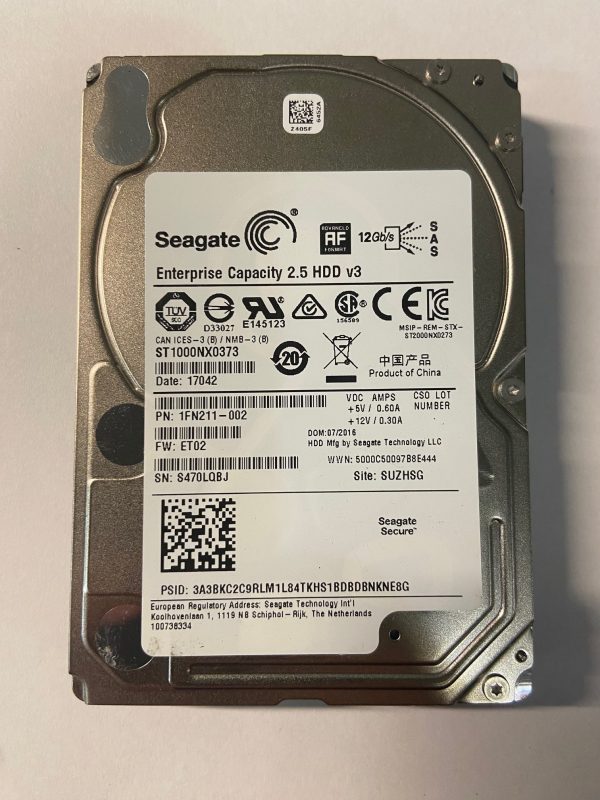 ST1000NX0373 - Seagate 1TB 7200 RPM SAS 2.5" HDD