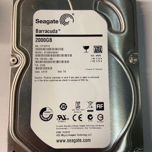 1E6164-300 - Seagate 2TB 7200 RPM SATA 3.5" HDD