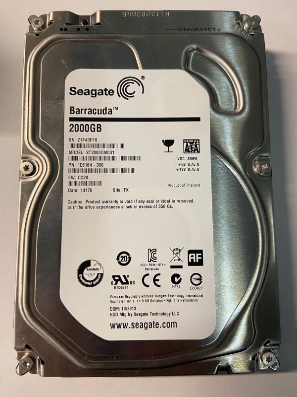 1E6164-300 - Seagate 2TB 7200 RPM SATA 3.5" HDD