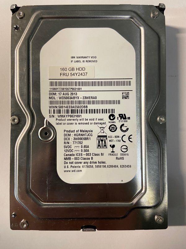 54Y2437 - IBM 160GB 7200 RPM SATA 3.5" HDD