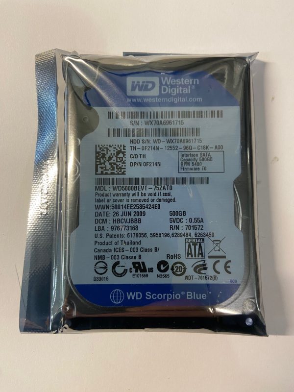 WD5000BEVT-75ZAT0 - Western Digital 500GB 5400 RPM SATA 2.5" HDD