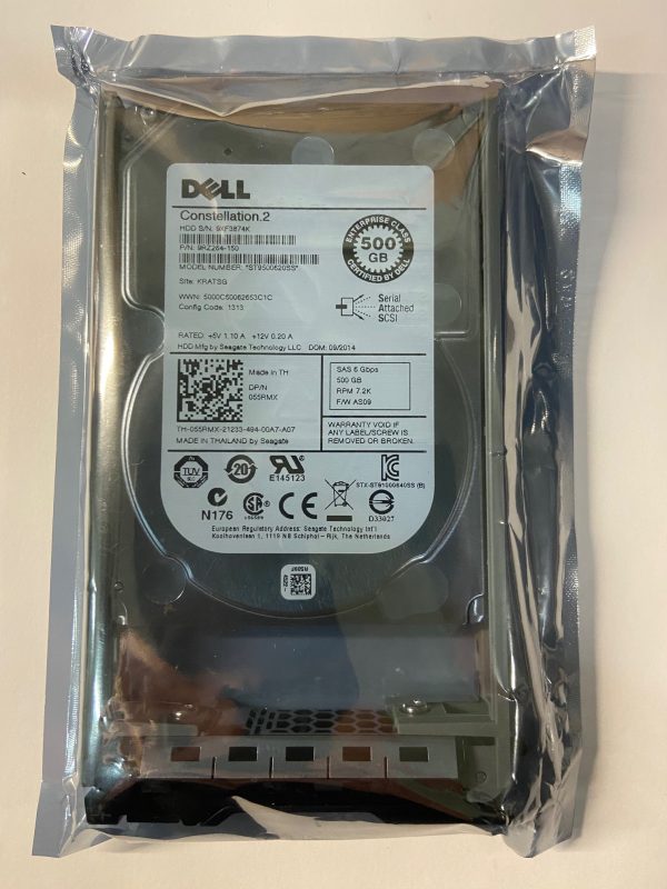 055RMX - Dell 500GB 7200 RPM SAS 2.5" HDD