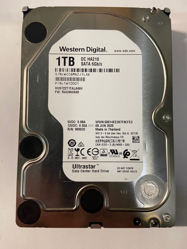 1W10001 - Western Digital 1TB 7200 RPM SATA 3.5" HDD