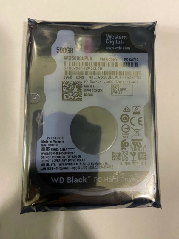 WD5000LPLX - Western Digital 500GB 7200 RPM SATA 2.5" HDD