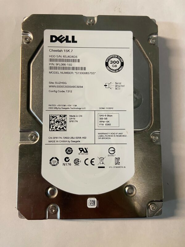 0F617N - Dell 300GB 15K RPM SAS 3.5" HDD