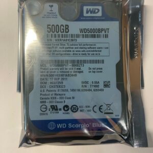 WD5000BPVT-00HXZT3 - Western Digital 500GB 5400 RPM SATA 2.5" HDD
