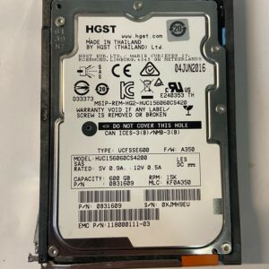 118000111-03 - EMC 600GB 15K RPM SAS 2.5" HDD for Unity 300, 400, 500, 600, 25 and 80 bay enclosures.