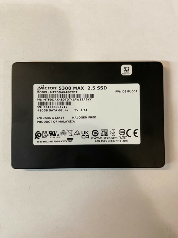 MTFDDAK480TDT - Micron 480GB SSD SATA 2.5" HDD