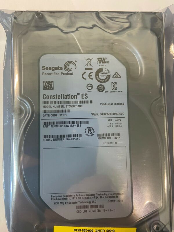 9JW152-881 - Seagate 500GB 7200 RPM SATA 3.5" HDD