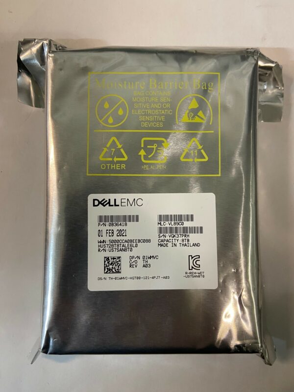 01WMVC - Dell 8TB 7200 RPM SATA 3.5" HDD