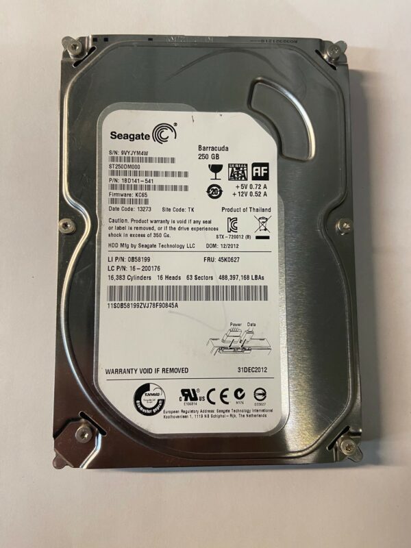 1BD141-541 - Seagate 250GB 7200 RPM SATA 3.5" HDD