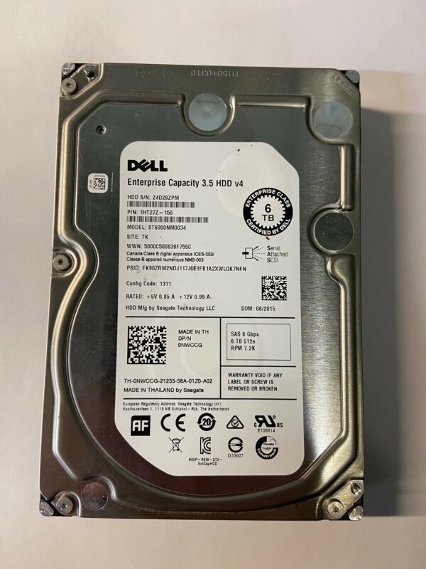 0NWCCG - Dell 6TB 7200 RPM SAS 3.5" HDD