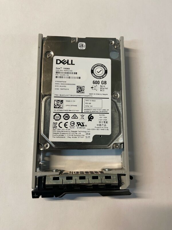 0FPW68 - Dell 600GB 15K RPM SAS 2.5" HDD w/ R series tray