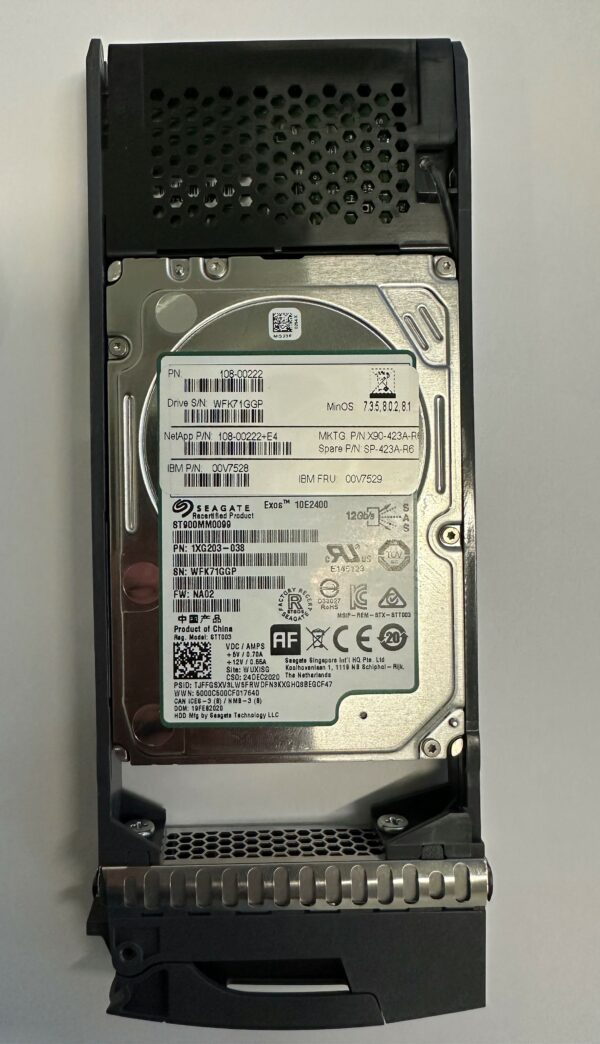1XG203-038 - Netapp 900GB 10K RPM SAS 2.5" HDD for DS2246 24 bay enclosure