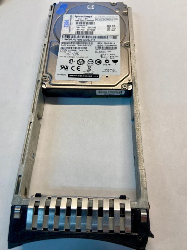 9WG066-039 - IBM 600GB 10K RPM SAS 2.5" HDD w/ tray for Storwize V3700